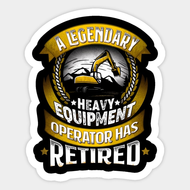 Funny Excavator Heavy Machines Operator Sticker by MarkusShirts